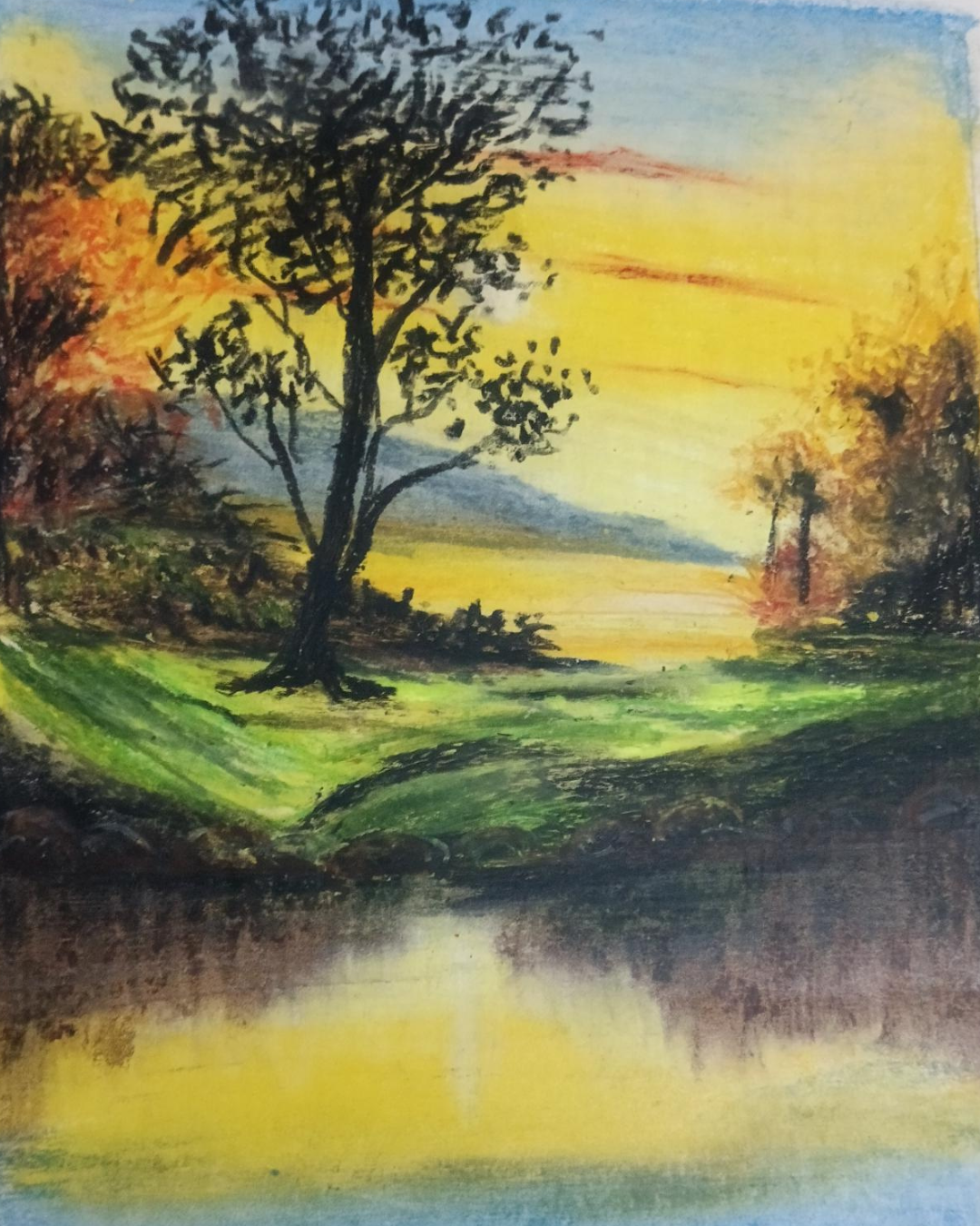 oil pastel painting