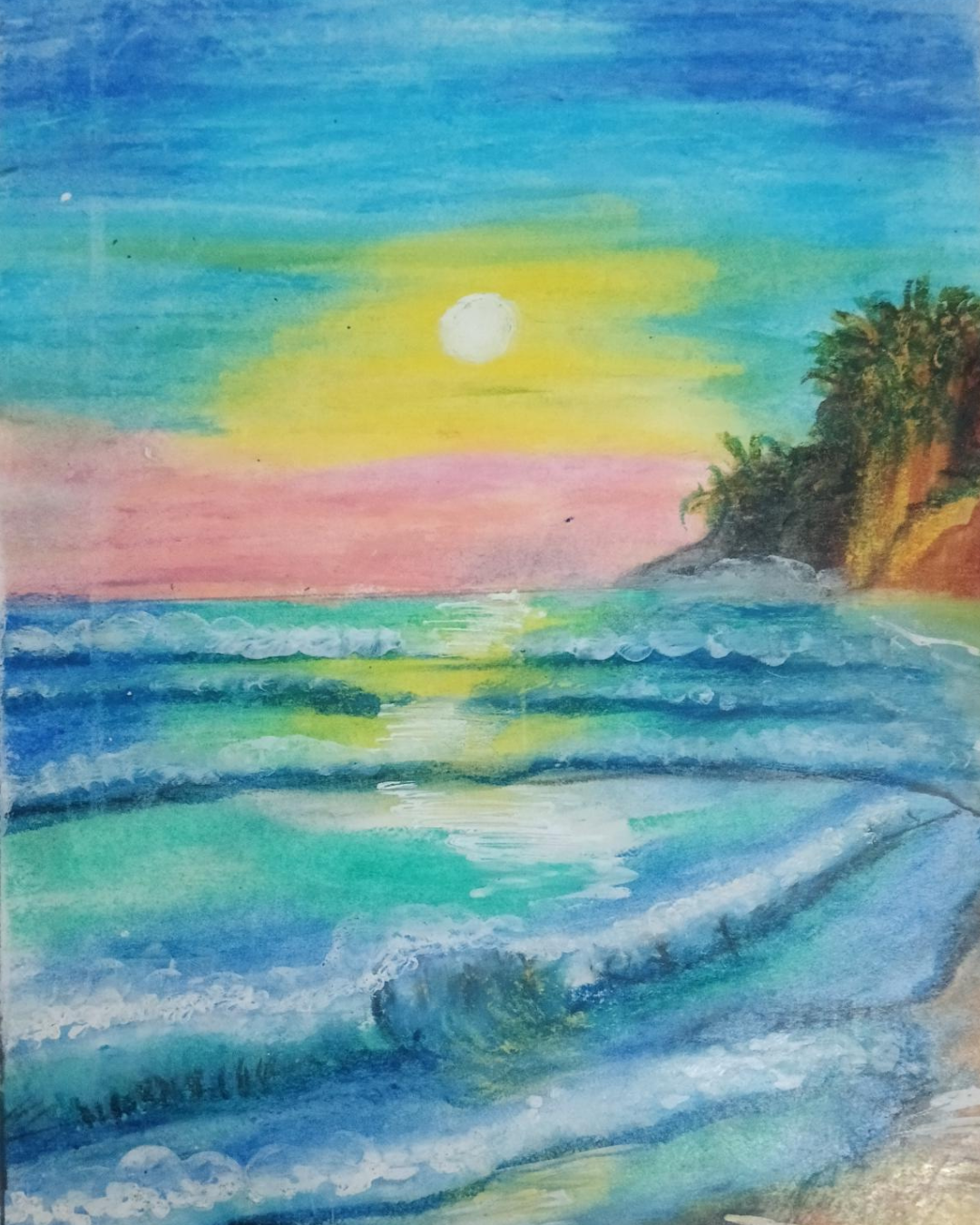 oil pastel painting