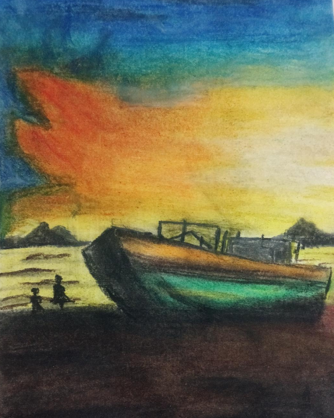 Soft pastel color drawing