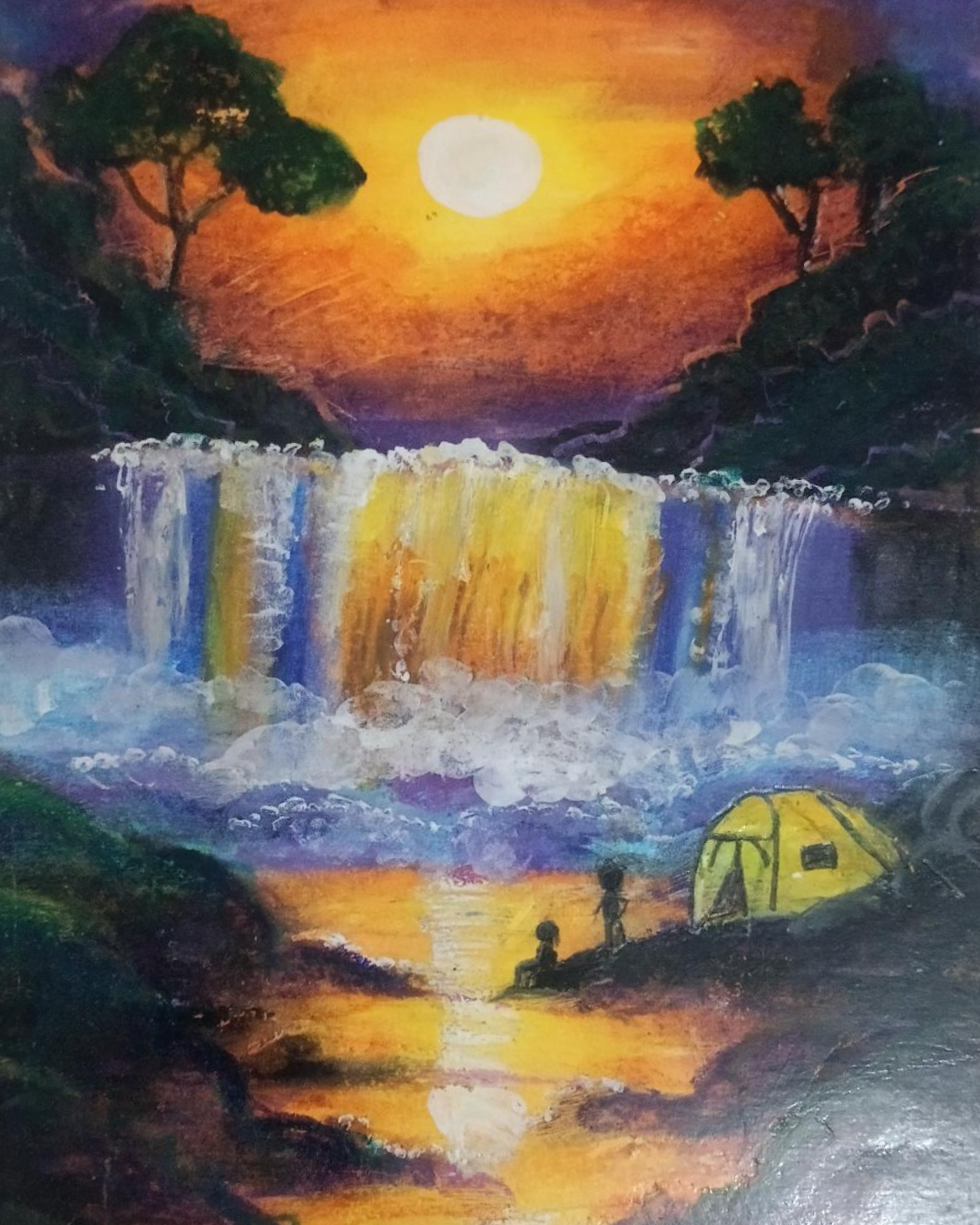 oil pastel painting