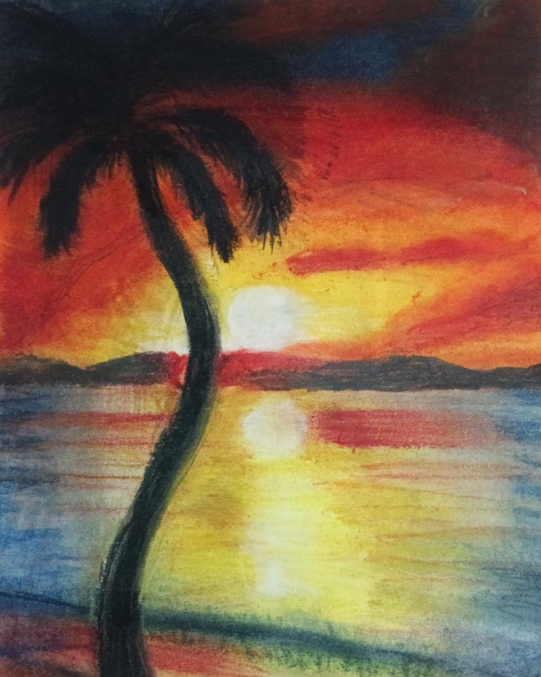 Soft pastel color drawing