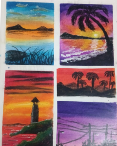 oil pastel drawings